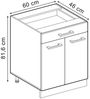 Küchenunterschrank R-Line Beton 60 cm mit Schublade, AP Anthrazit Vicco Bild 3