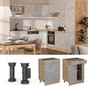 Küchenunterschrank R-Line Beton 60 cm mit Schublade, AP Anthrazit Vicco Bild 4