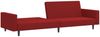 vidaXL Schlafsofa 2-Sitzer Weinrot Samt 375942 Bild 4