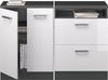 Küchenschrank für Dachschrägen R-Line Weiß Hochglanz 120 cm 2er Set Schrankkorpuss 60 cm Tiefe Vicco Bild 5