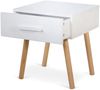 Homestyle4u Nachttisch mit Schublade, Kiefer Weiß Bild 3