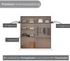 Rauch Möbel Costa, Kleiderschrank für Schlafzimmer, Kinderzimmer, Babyzimmer, Garderobe, Flur, 4-türig, 2 Schubladen, Push-to-Open, mit Zubehör Premium, Farbe Weiß, Breite 181 cm Bild 3