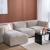Bronx71 Ecksofa 3-Sitzer Karla Chenille taupe links Bild 3