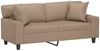 vidaxl 2-Sitzer-Sofa mit Zierkissen cm Kunstleder, Cappuccino-Braun Bild 3