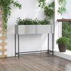 vidaXL Hochbeet Gartenpflanzer Silber 100 x 26 x 82 cm 865881 Bild 4