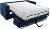 Vente-unique - LORETO Sofa SamtStoff Blau - B 223 cm95 cm x H 90 cm x L 195 cm Bild 4