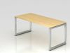 Schreibtisch RS19 O-Fuß eckig 180x80cm Nussbaum Gestellfarbe: Silber Bild 5