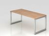 Schreibtisch RS19 O-Fuß eckig 180x80cm Nussbaum Gestellfarbe: Silber Bild 2