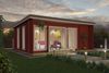 Lasita Maja Gartenhaus Japan Gartenhaus aus Holz in Silber Holzhaus mit 44 mm Wandstärke Blockbohlenhaus mit Montagematerial Bild 3