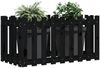 vidaXL Hochbeet Latten-Design Schwarz 100x50x70 cm Massivholz Kiefer 832484 Bild 3
