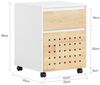 SoBuy ASK06-WN Schubladenschrank Büro, MDF, Lackiert, Weiß, 45 x 59 x 45 cm Bild 3