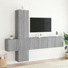 vidaXL 5-tlg. Wohnwand Grau Sonoma Holzwerkstoff 3216462 Bild 3