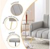 i@home Schlafsofa klappbares Schlafsofa mit Hilfsfüßen,Samtstoff,Schwarz/Beige/Grau, Multifunktionales Schlafsofa mit Samtbezug Bild 2