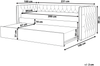 Tagesbett ausziehbar Samtstoff rosa Lattenrost 90x200 cm GASSIN Bild 2