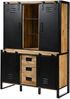 Buffet Mango 150x55x200 natur lackiert / Metall schwarz BLACKBURN #106 Bild 1
