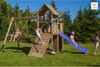 Fungoo Spielturm "Carol 3", natur,mit Rutsche, Schaukel, Kletterwand, Rampe und Holzdach Bild 2
