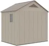 Vente-unique - ANTEVA Gartenhaus Harz BraunBeige - B 171 cm x H 242 cm x L 237 cm Bild 4