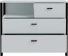 Forte Kommode HIGH ROCK - Esszimmer & Wohnzimmer & Schlafzimmer Schubladenkommode in Secret grey (U58)-Black (Z13) Bild 3