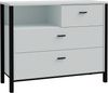 Forte Kommode HIGH ROCK - Esszimmer & Wohnzimmer & Schlafzimmer Schubladenkommode in Secret grey (U58)-Black (Z13) Bild 2