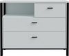 Forte Kommode HIGH ROCK - Esszimmer & Wohnzimmer & Schlafzimmer Schubladenkommode in Secret grey (U58)-Black (Z13) Bild 4
