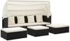 vidaXL Garten-Sonneninsel mit Dach Schwarz Poly Rattan 46156 Bild 2
