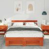 vidaXL Bettrahmen Wachsbraun 160 x 200 cm Massives Kiefernholz 872478 Bild 3