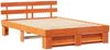 vidaXL Bettrahmen Wachsbraun 160 x 200 cm Massives Kiefernholz 872478 Bild 4