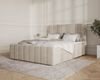 MOEBLO Boxbett BETT 01 BIS (Bonell, Topper, modernes Velours-Design mit Steppung & Stauraum, Doppelbett gepolstertes Kopfteil mit Bettkasten, aus Samt, Polsterbett Kontinentalbett, dekorativem Kopfteil, aus Samt), Boxspring, - (BxHxT):144/164/184x113x2... Bild 2