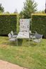 Garden Pleasure Tischgruppe Stapelstuhl Grace, 5er-Set, Alu/Textilene, Non-Wood Armlehnen, Aluminium, Glas Bild 4