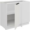 Küchen Eckunterschrank 105 cm Küche ARIA Weiss ultra matt + Weiss matt, hochwertige Fronten mit Anti Fingerprint Beschichtung Küchenzeile Küchenblock Bild 3