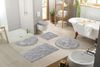 OTTO home Badematte Jos, Badvorleger, Badezimmer Teppich, Höhe 22 mm, rutschhemmend beschichtet, schnell trocknend, fußbodenheizungsgeeignet, Polyester, rechteckig, 3-tlg. Hänge-WC Set, Badematten in Pastell-Farben, Badteppich als 3 teiliges Set erhält... Bild 4