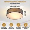 Monzana Deckenlampe Stoff 30 cm Grau 1-flammig E27 Bild 4