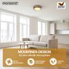 monzana Deckenleuchte, rund, 1-flammig, E27, Stoffschirm, Grau, Ø 30 cm Bild 2