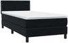 vidaXL Boxspringbett mit Matratze Schwarz 90x210 cm Samt 3316097 Bild 4