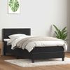 vidaXL Boxspringbett mit Matratze Schwarz 90x210 cm Samt 3316097 Bild 1
