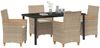 vidaXL Garten Essgruppe 5 pcs Beige Poly-Rattan 3381103 Bild 3