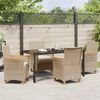 vidaXL Garten Essgruppe 5 pcs Beige Poly-Rattan 3381103 Bild 4