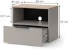 Lowboard Wido Greige 60 x 50 cm mit Schublade Vicco Bild 2