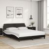vidaXL Bettgestell "Dover" Schwarz und Weiß 160x200 cm Kunstleder 373223 Bild 1