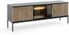 Bettso 'SENTINO' RTV-Schrank mit LED-Beleuchtung, Holzwerkstoff Eiche Wotan, 56x39x154 cm Bild 1