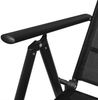 vidaXL Gartenstühle Klappbar 2 Stk. Aluminium und Textilene Schwarz 41730 Bild 5