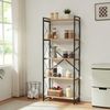 Standregal Skørping 160x65x30 cm Schwarz/Eicheoptik [en. casa] Bild 2