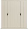 rauch Frieda, Kleiderschrank im Landhausstil, 4-türig, mit 2 Kleiderstangen und 2 Einlegeböden, Farbe Beige, BxHxT 181x203x56cm Bild 2