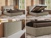CORIVO CLASSIC Polsterbett mit Bettkasten & Stauraum, Doppelbett, inkl. Lattenrost, Metall-Hebeautomat mit Gasdruckfedern, mit Foam Matratze - Dunkelbeige Strukture - MIRO LUX Bild 2
