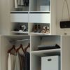 Kleiderschrank Elmo Weiß 100 x 200 cm mit 2 Schubladen Vicco Bild 5