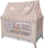 Lorelli Reisebett Sweet Home 2 Ebenen Laufstall mit Dach faltbar Räder Matratze beige Bild 1