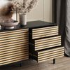 Lowboard Eliza Goldkraft Eiche/Anthrazit 150 x 60 cm mit 3 Schubladen Vicco Bild 4