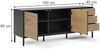 Lowboard Eliza Goldkraft Eiche/Anthrazit 150 x 60 cm mit 3 Schubladen Vicco Bild 2