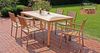 Garten-Sitzgruppe ALWIN 9-tlg. - Kunststoff, Braun | Gartenmöbel-Set Gartengarnitur Garten-Essgruppe mit offenen Stühlen und Esstisch Bild 2
