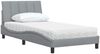 vidaXL Bett mit Matratze "Hanko" Hellgrau 100x200 cm Stoff 3310510 Bild 4